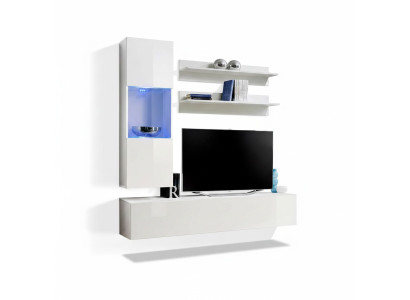 Mobile da parete Set di mobili per TV Mobile TV Basso da designer Vetrina sospesa in legno Arredamento