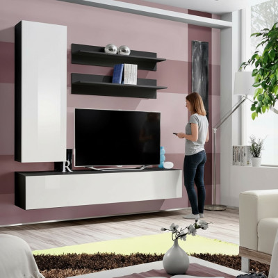 Supporto TV di lusso, mobile TV per soggiorno, mobile basso, mensole da parete di design, parete attrezzata nuova.