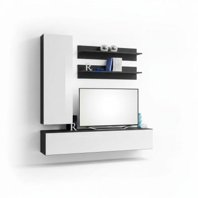 Supporto TV di lusso, mobile TV per soggiorno, mobile basso, mensole da parete di design, parete attrezzata nuova.