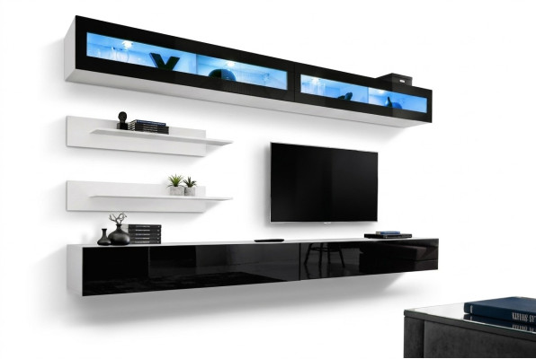 Set parete attrezzata 6 pezzi lussuoso soggiorno TV stand parete mensola design arredamento