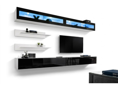 Set parete attrezzata 6 pezzi lussuoso soggiorno TV stand parete mensola design arredamento