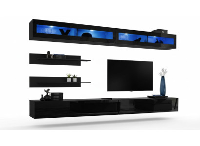 Soggiorno mobile a parete 2x set di mobili in legno mobile porta TV nuovo