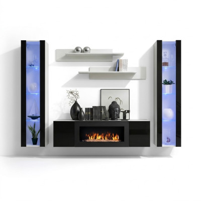 Mobile porta TV di lusso, credenza in legno per soggiorno, vetrina sospesa design, mobili da soggiorno.