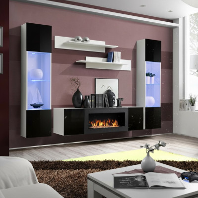 Soggiorno Parete attrezzata Porta TV Scaffale Design di lusso Set 5 pezzi Mobili moderni Nuovo