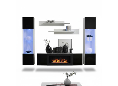 Soggiorno Parete attrezzata Porta TV Scaffale Design di lusso Set 5 pezzi Mobili moderni Nuovo