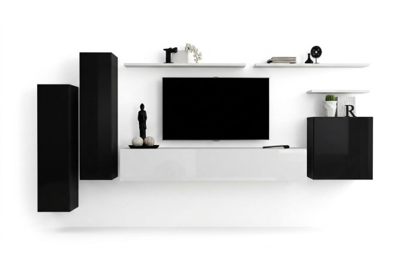 Set parete attrezzata 7 pezzi Mobile TV Design di lusso Sideboard da designer Nuovo ripiano per pareti del soggiorno
