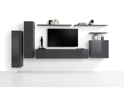 Set parete attrezzata completo, arredamento di lusso per soggiorno, mobile TV design.