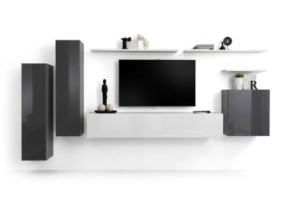 Mobile porta tv grigio Mobili Soggiorno Design di lusso Stand per TV in legno Scaffale a muro Completo