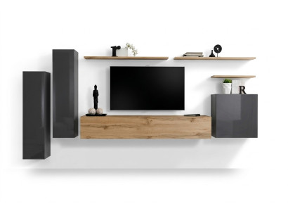 Designer parete attrezzata in legno di lusso per soggiorno, mobile TV, mensola a parete completamente nuova.