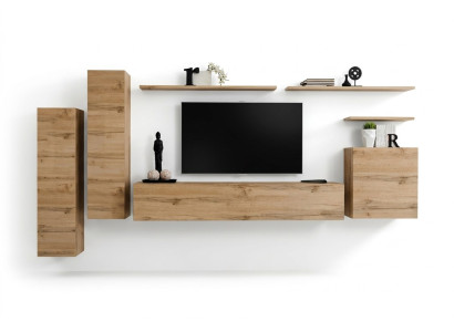 Marrone parete attrezzata arredamento moderno soggiorno mensole design nuovo supporto TV.