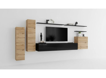 Set di mobili da soggiorno di lusso, parete attrezzata di design, mensola da parete, armadio da parete.