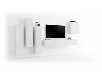 Soggiorno Set di lusso in bianco armadio parete in legno mobile tv stand
