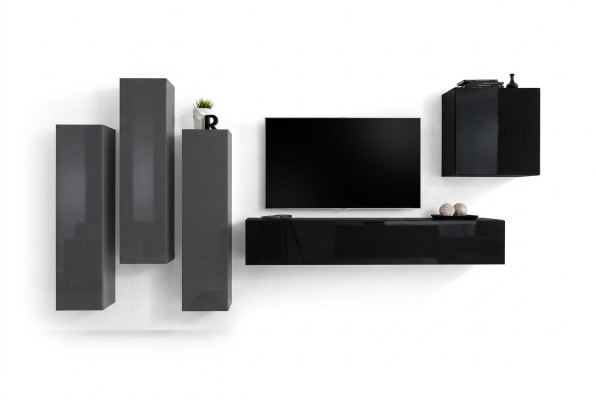 Design parete attrezzata TV supporto a parete 3x armadio credenza armadio mobili di lusso