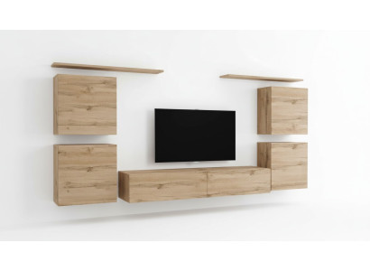 Mobile parete di design Scaffale Soggiorno in legno. Stand TV. Mensole da parete. Nuovi mobili in legno.