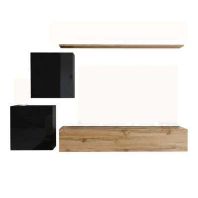 Moderno mobile porta TV marrone di design per soggiorno in legno moderno.
