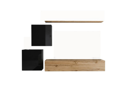 Moderno mobile porta TV marrone di design per soggiorno in legno moderno.