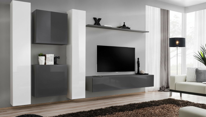 Grigio armadio da parete design mensola da parete soggiorno moderno arredamento