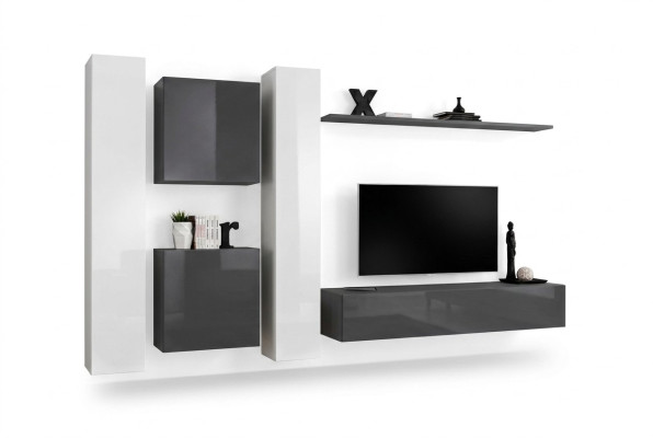 Grigio armadio da parete design mensola da parete soggiorno moderno arredamento