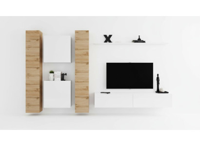 Mobile soggiorno bianco mobili in legno armadio armadio da parete designer completo parete scaffale