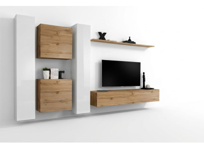 Mobile soggiorno Mobile da soggiorno Designer Marrone Nuovo Mobile a parete Scaffale a parete Completo