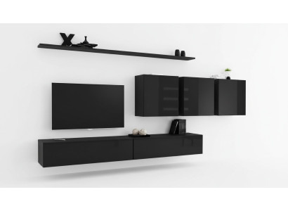 Mobile soggiorno nero Mobili soggiorno Moderno Mobiletto Designer Armadietto a parete Designer