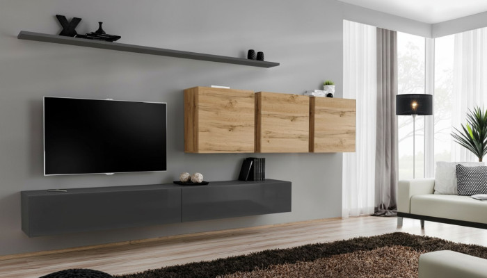 Mobile da designer in legno completo 7 pezzi Armadio da parete Mobili da soggiorno