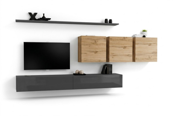 Mobile da designer in legno completo 7 pezzi Armadio da parete Mobili da soggiorno