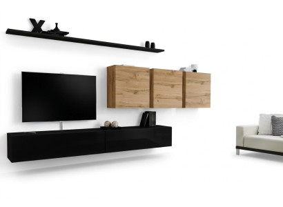 Set completo di 7 pezzi, mobile porta TV sideboard, mobili da soggiorno moderni.