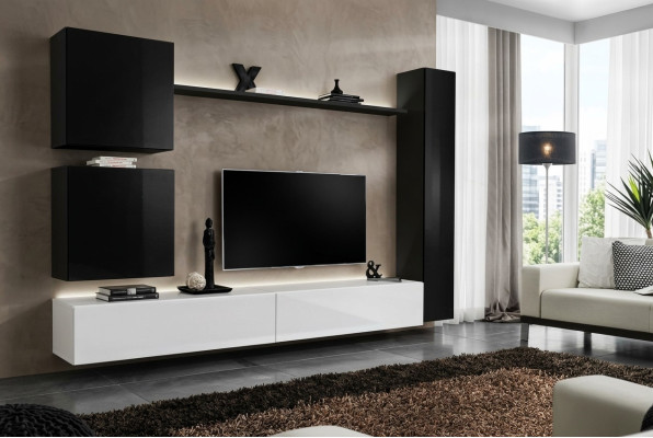 Mobile soggiorno nero mobile TV moderno design moderno nuovo