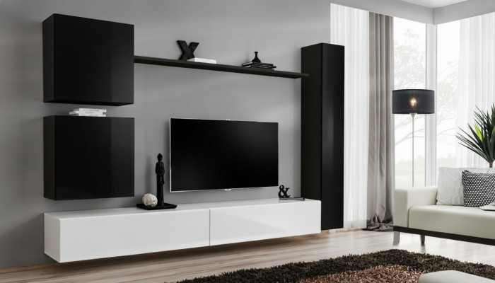 Mobili in legno Moderno armadietto nero Mobili per TV Arredamento Madia