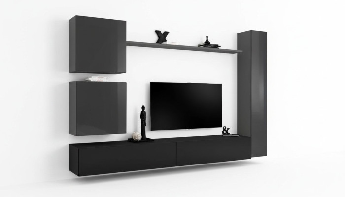 Soggiorno armadio rtv parete attrezzata scaffale lusso armadio a muro set credenza TV 6 pezzi.