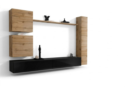 Marrone armadio a muro mobili in legno mobile designer mensola appendiabiti credenza stand TV set