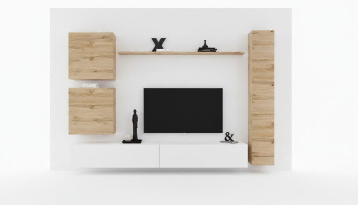 Mobili da soggiorno Parete attrezzata Designer Mensola da parete Supporto TV Credenza Mobili in legno