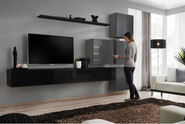 Design del soggiorno Completo parete attrezzata di lusso con armadio assortito