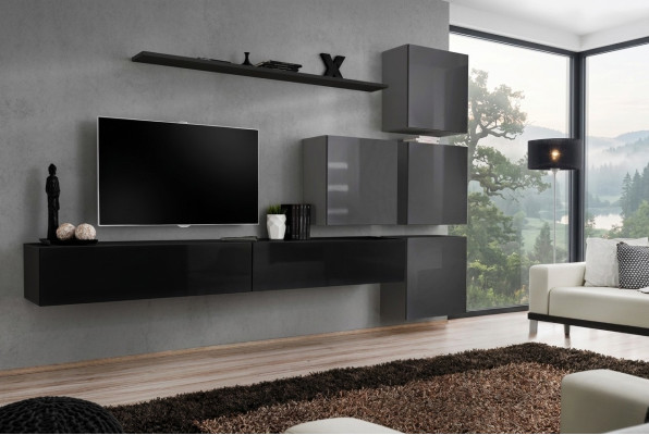 Design del soggiorno Completo parete attrezzata di lusso con armadio assortito