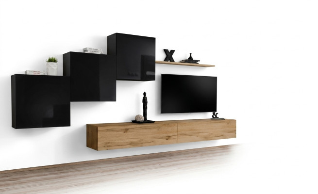 Mobile porta TV marrone set da parete per soggiorno mobile porta TV credenza mensole a muro nuove