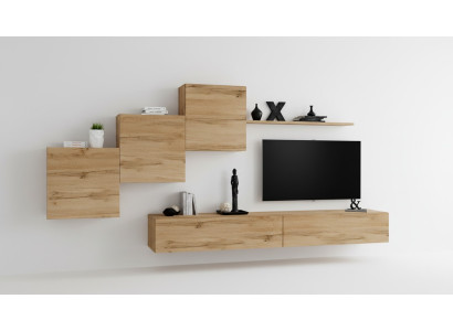 Designer parete attrezzata marrone supporto TV moderno credenza mensola armadietto a parete 6 pezzi