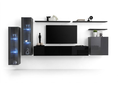 Designer Nero parete vivente credenza appendiabiti TV Stand lusso Set