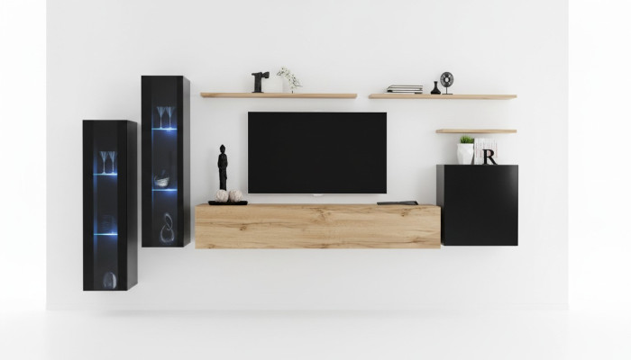 Mobile soggiorno marrone - credenza - armadio - mobili da soggiorno di design - supporto TV