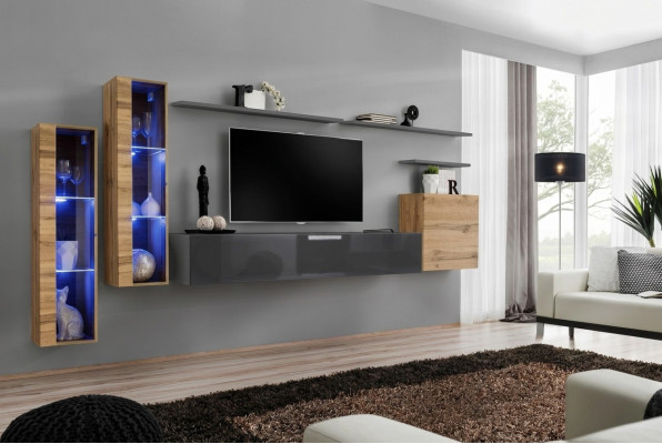 Mobili di design di lusso set parete armadietto TV mobile arredamento mensola a parete