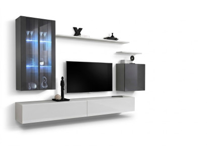 Ripiani a muro completi Mobili per il soggiorno 3x armadio a muro Mobile TV di lusso Sideboard