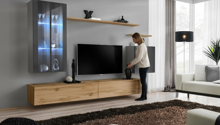 Designer Set di mobili da soggiorno di lusso completo scaffali stile moderno credenza
