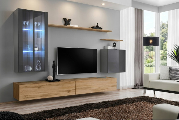 Designer Set di mobili da soggiorno di lusso completo scaffali stile moderno credenza