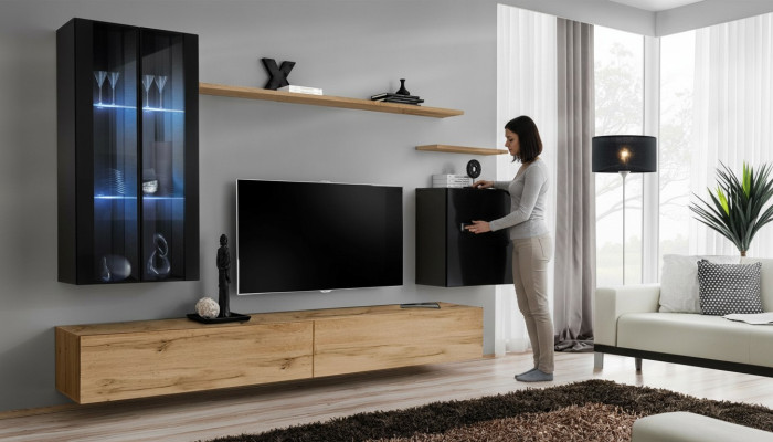 Mobile libreria pensile Armadio a muro TV Stand Designer Arredamento Moderno scaffali