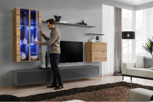 Mobili di design Armadio da parete Mobile soggiorno Mobili da soggiorno Supporto TV Mobili in legno Madia