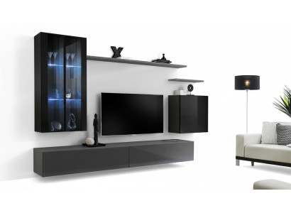 Set soggiorno 3x pensili supporto TV arredamento moderno stile designer