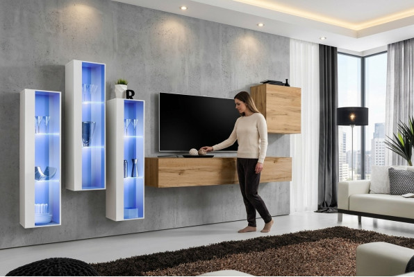 Mobili da soggiorno designer parete attrezzata porta TV lucido credenza armadio a muro