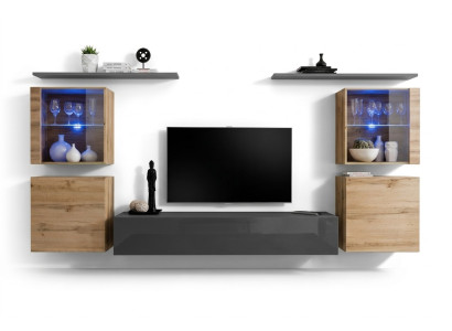 Set di mobili da soggiorno Designer Lucido Parete attrezzata soggiorno Madia Completa