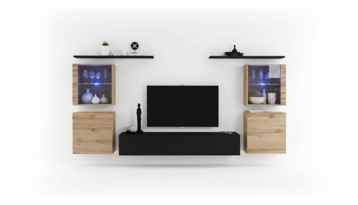 Designer Soggiorno Completo Set da Parete di Lusso Moderno con Design Sideboard.