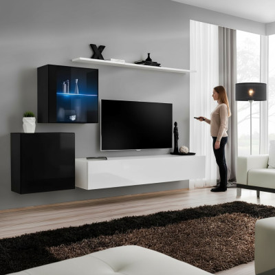 Mobili per soggiorno Designer Moderno Parete attrezzata 260 cm Lussuoso Set credenza.